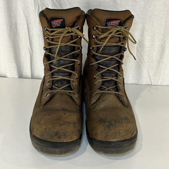 Red Wing King Toe Steel Toe Boots Men’s Size 9EE ASTMF 2413-18 Brown Leather - Picture 2 of 10